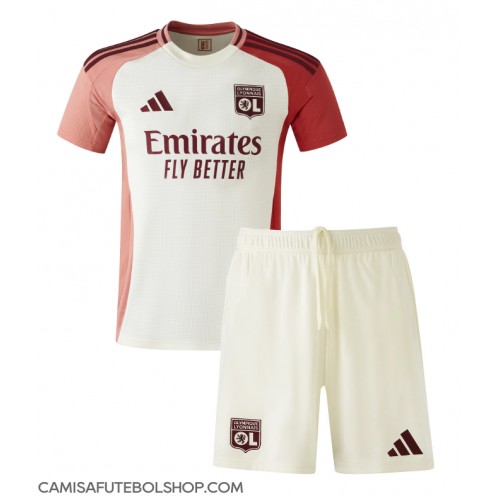 Camisa de time de futebol Olympique Lyonnais Replicas 3º Equipamento Infantil 2024-25 Manga Curta (+ Calças curtas)